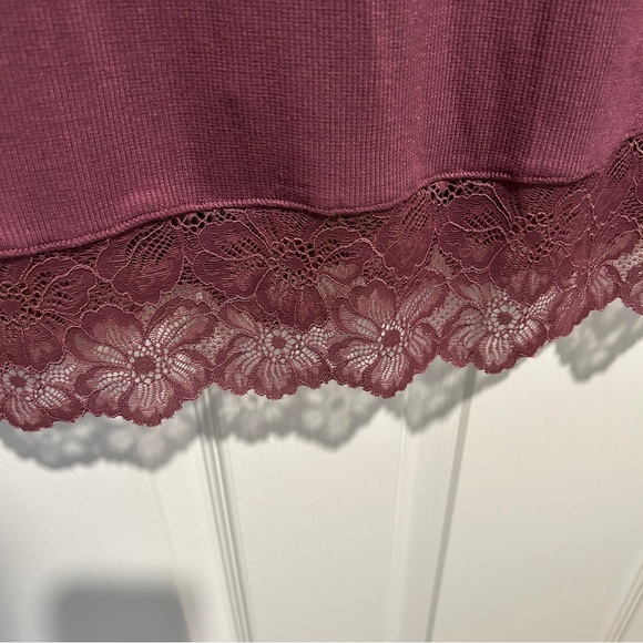 AdoreMe Burgundy Lace Slip Dress XL - Picture 4 of 6